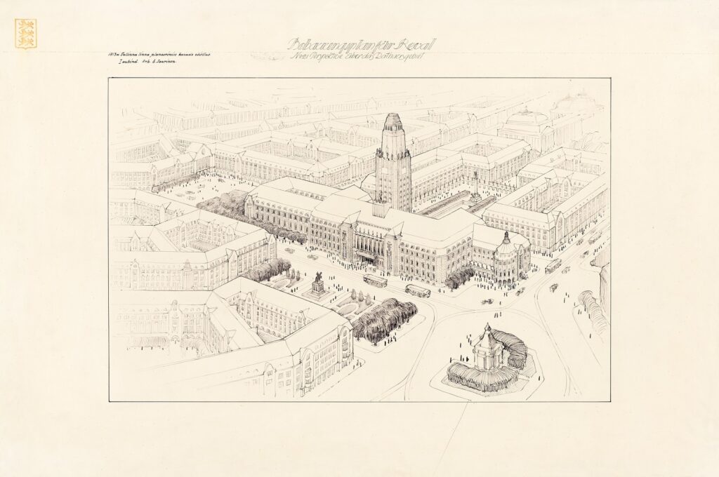 Suur-Tallinna võistlustöö, 1913. Eliel Saarinen