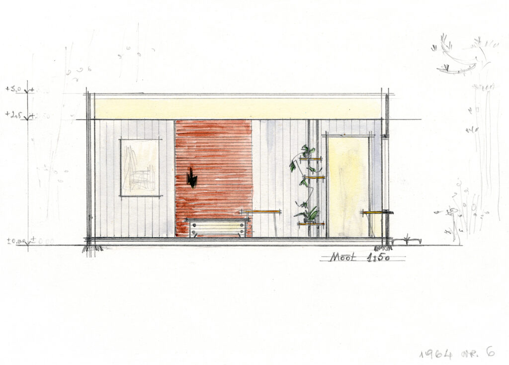 Pavilion at Nigula bog, sketch 3