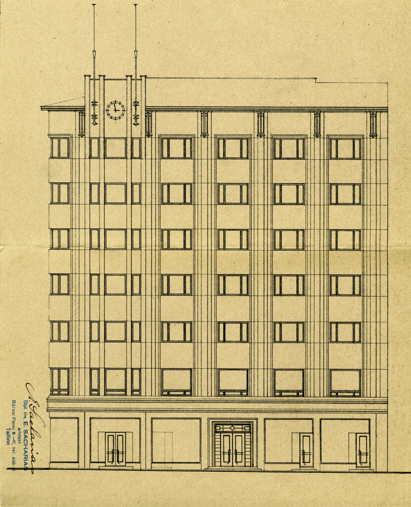 Linnamaja Pärnu mnt 8. Eugen Sacharias, 1936